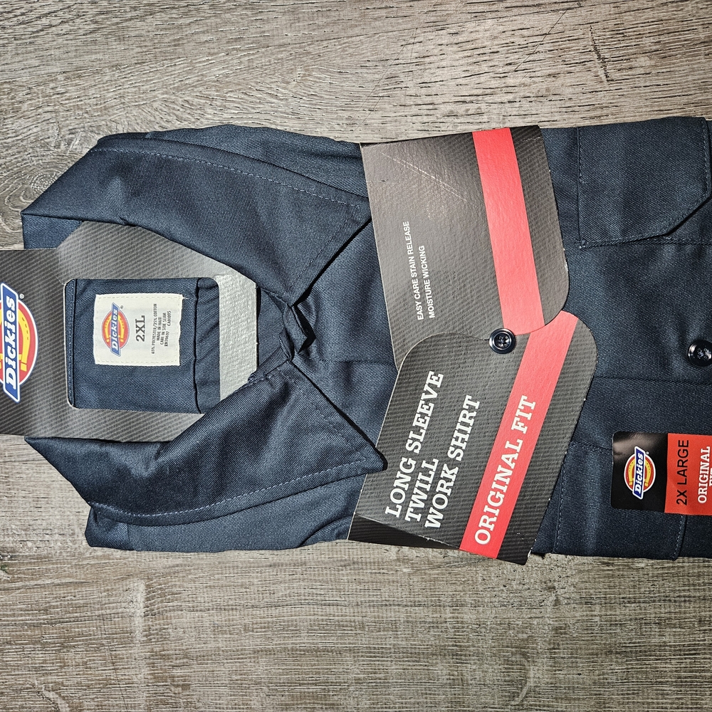 Dickies Black Twill Work Shirt
